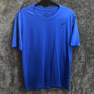 Nike Dri Fit T Shirt Mens Medium Blue Short Sleeve Athletic Training Tee